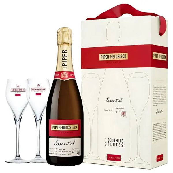 Se Piper-heidsieck Champagne Essentiel Gaveæske m. 2 Glas 0,75 Ltr ✔ Kæmpe udvalg i Piper-Heidsieck - Køb online på udsalg og tilbud lige nu ✔ Hurtig levering til lave fragtpriser - Varenummer: Barlife-1337827 og på lager - Udsalg på Drikkevarer - Vin og champagne - Champagne Spar stort – op til 71% - Over 2.739 mærker med kæmpe udsalg