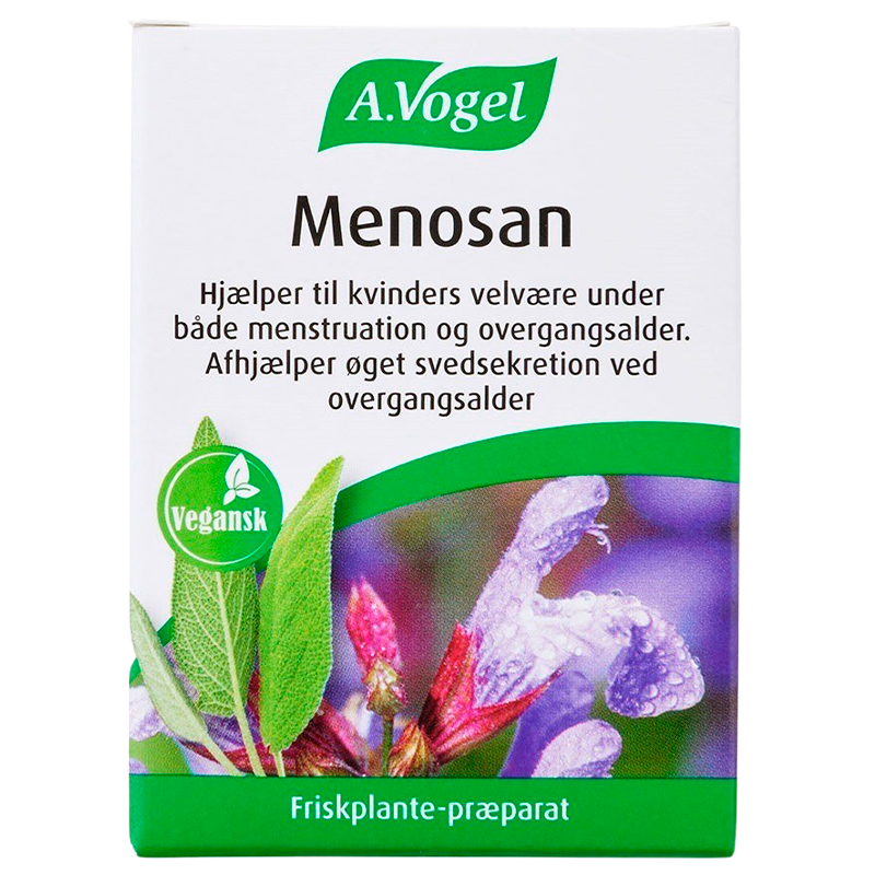 Pakning med A. Vogel Menosan, kosttilskud med lægesalvie, 90 tabletter