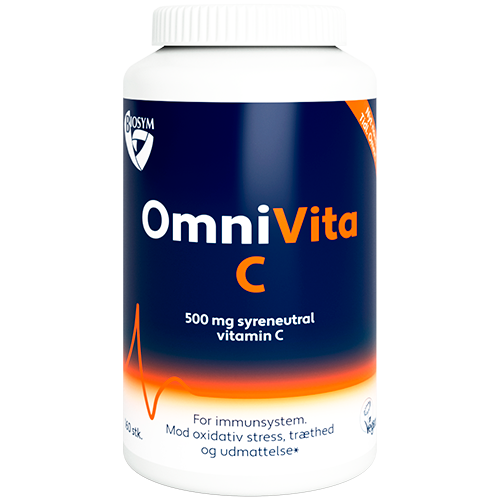 Biosym OmniVita C vegansk kosttilskud med vitamin C, calcium og magnesium