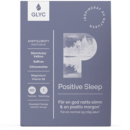 Glyc Positive Sleep kosttilskud i tabletform med plantekstrakter, magnesium og vitamin B6