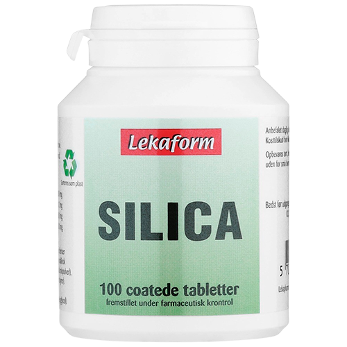 Pakke med Lekaform Silica kosttilskud, 100 tabletter