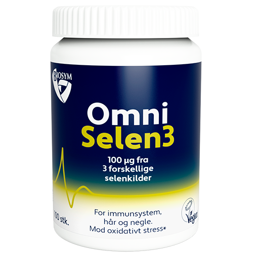 Biosym OmniSelen3 vegansk selentilskud, pakke med 100 tabletter