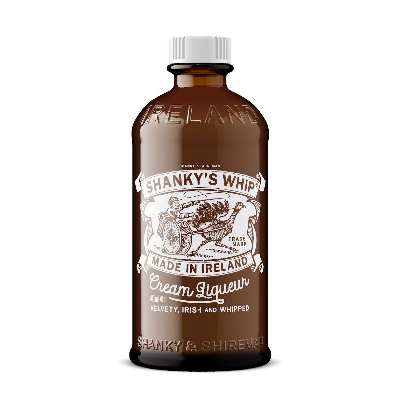 Flaske Shanky's Whip Cream Liqueur, irsk whiskeylikør på 70 cl