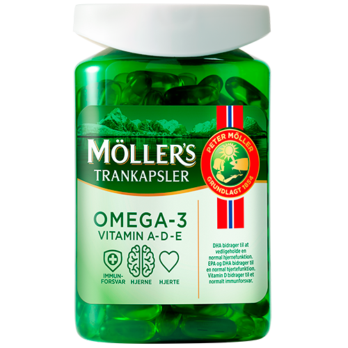 Møllers Tran Kapsler Omega-3, pakke med 150 kapsler