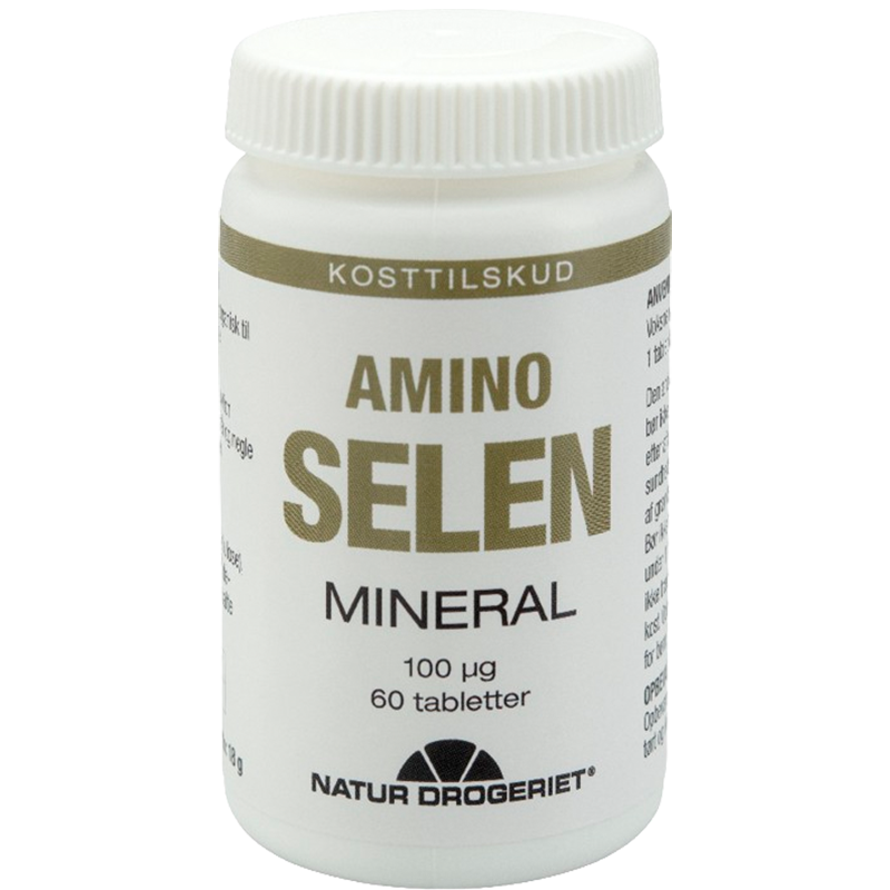 Natur Drogeriet Selen Amino 100 µg, pakke med 60 tabletter