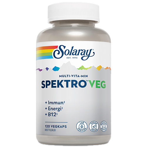 Solaray SpektroVEG veganske multivitaminkapsler, pakke med 120 stk.