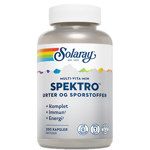 Solaray Spektro Multi-Vita-Min multivitamin og mineraltilskud, 200 kapsler