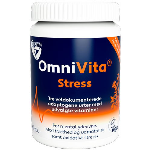 Pakning med Biosym OmniVita Stress kosttilskud, 60 kapsler