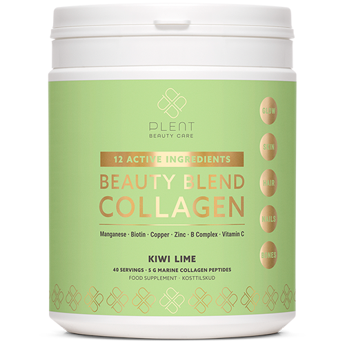 Plent Beauty Blend Collagen kosttilskud med smag af kiwi og lime, 277 g