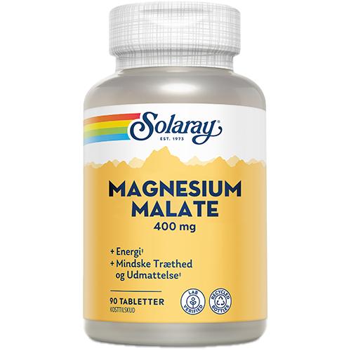 Pakke med Solaray Magnesium Malate 400 mg, 90 tabletter