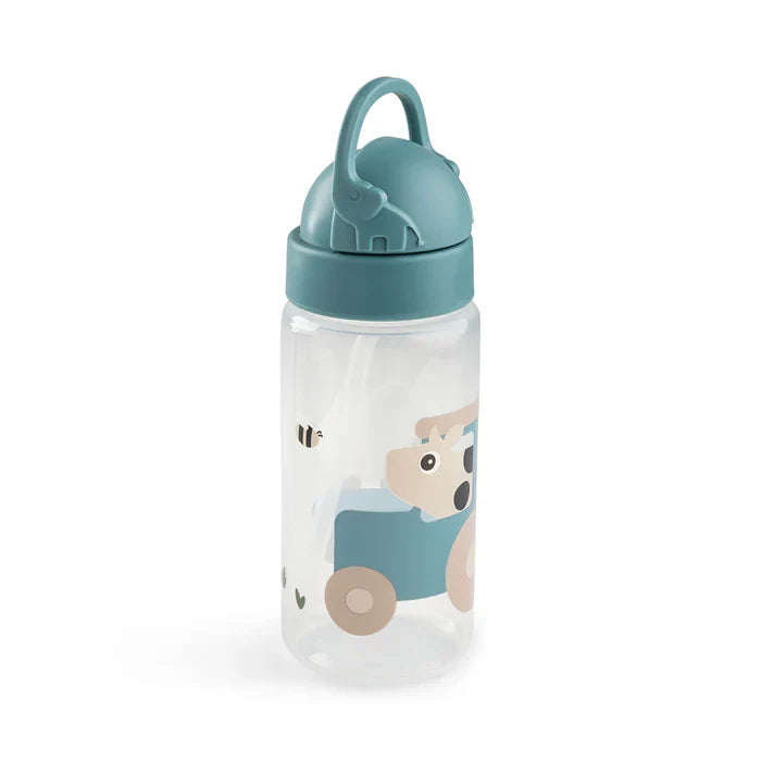 Blå Done by Deer drikkedunk i serien Tiny Farm med sugerør og bærehåndtag, 350 ml
