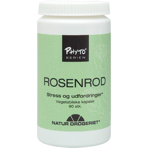 Pakning med Natur Drogeriet Rosenrod, vegansk kosttilskud i kapsler, 90 stk