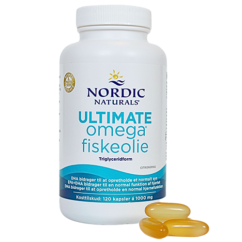 Nordic Naturals Ultimate Omega fiskeolie i pakke med 120 kapsler