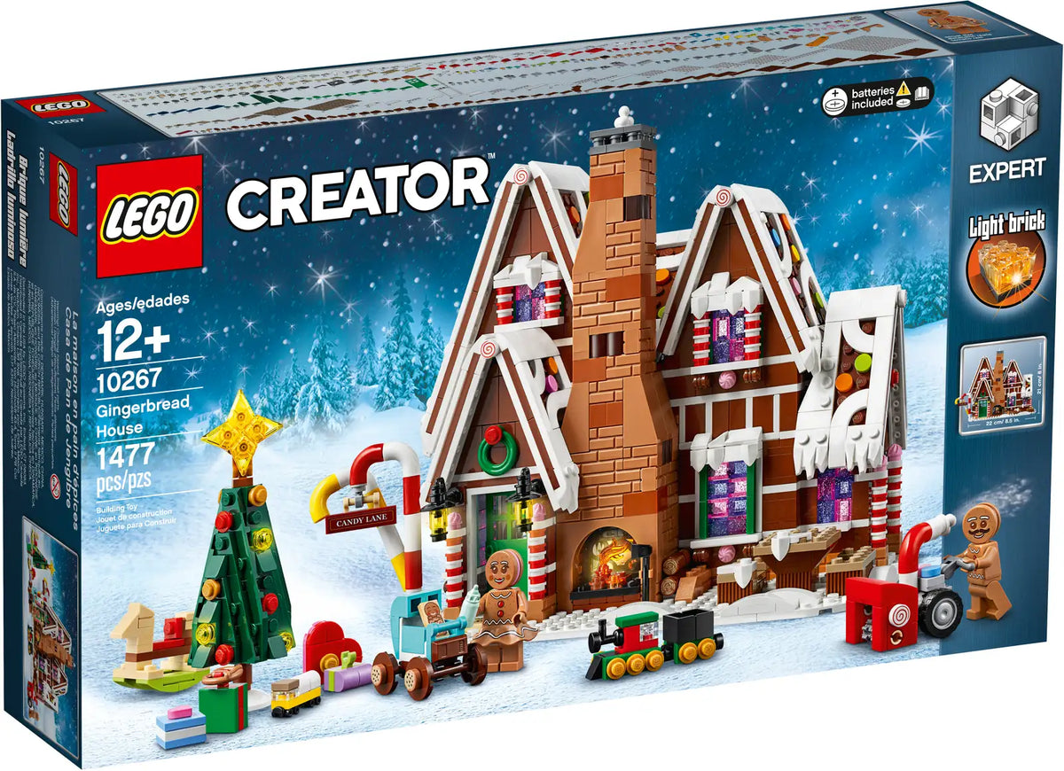 LEGO Creator Expert Honningkagehus 10267, julemodel med glasurdækket tag og slikknapper