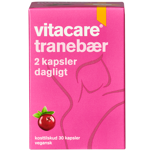 Pakning med VitaCare Tranebær kosttilskud, 250 mg, 30 kapsler