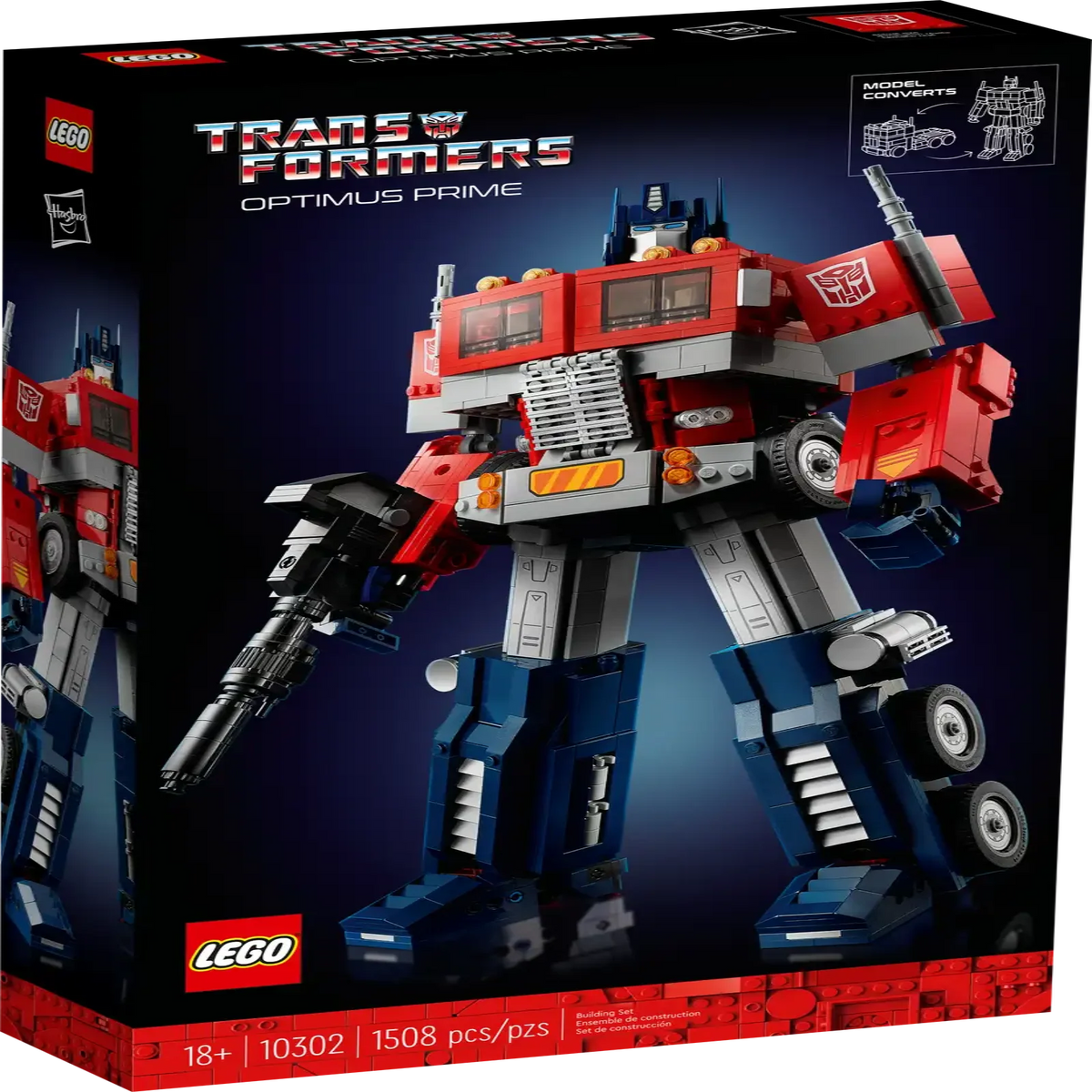 LEGO Icons Optimus Prime 10302, 2-i-1-model af Transformers-lederen til voksne byggefans
