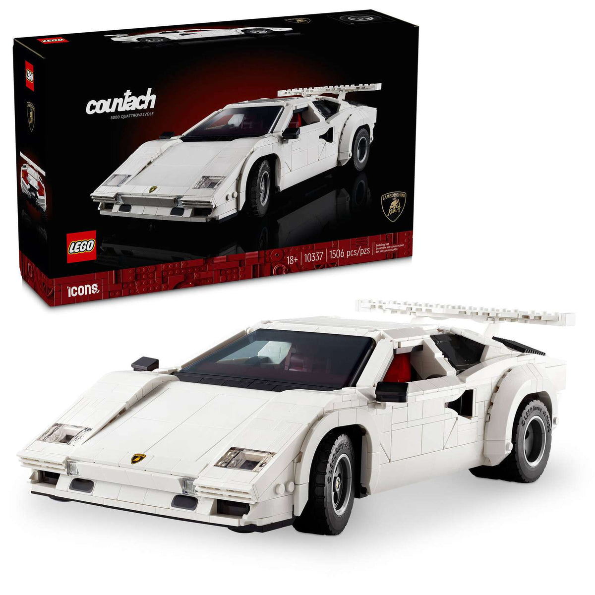LEGO Icons Lamborghini Countach 5000 Quattrovalvole, sæt 10337