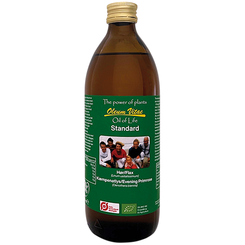 Flaske med Livets Olie Oil of Life Standard økologisk kosttilskud, 500 ml