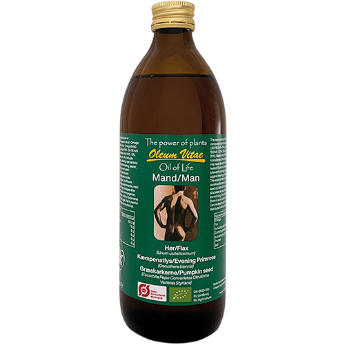 Livets Olie Oil of Life Mænd, økologisk olieblanding med omega 3-6-9, 500 ml