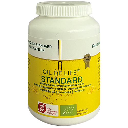 Pakke med Oil of Life Standard olie, 120 økologiske kapsler