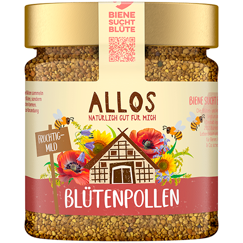 Allos Bipollen Ø blomsterpollen fra Spanien, pakke med 200 g