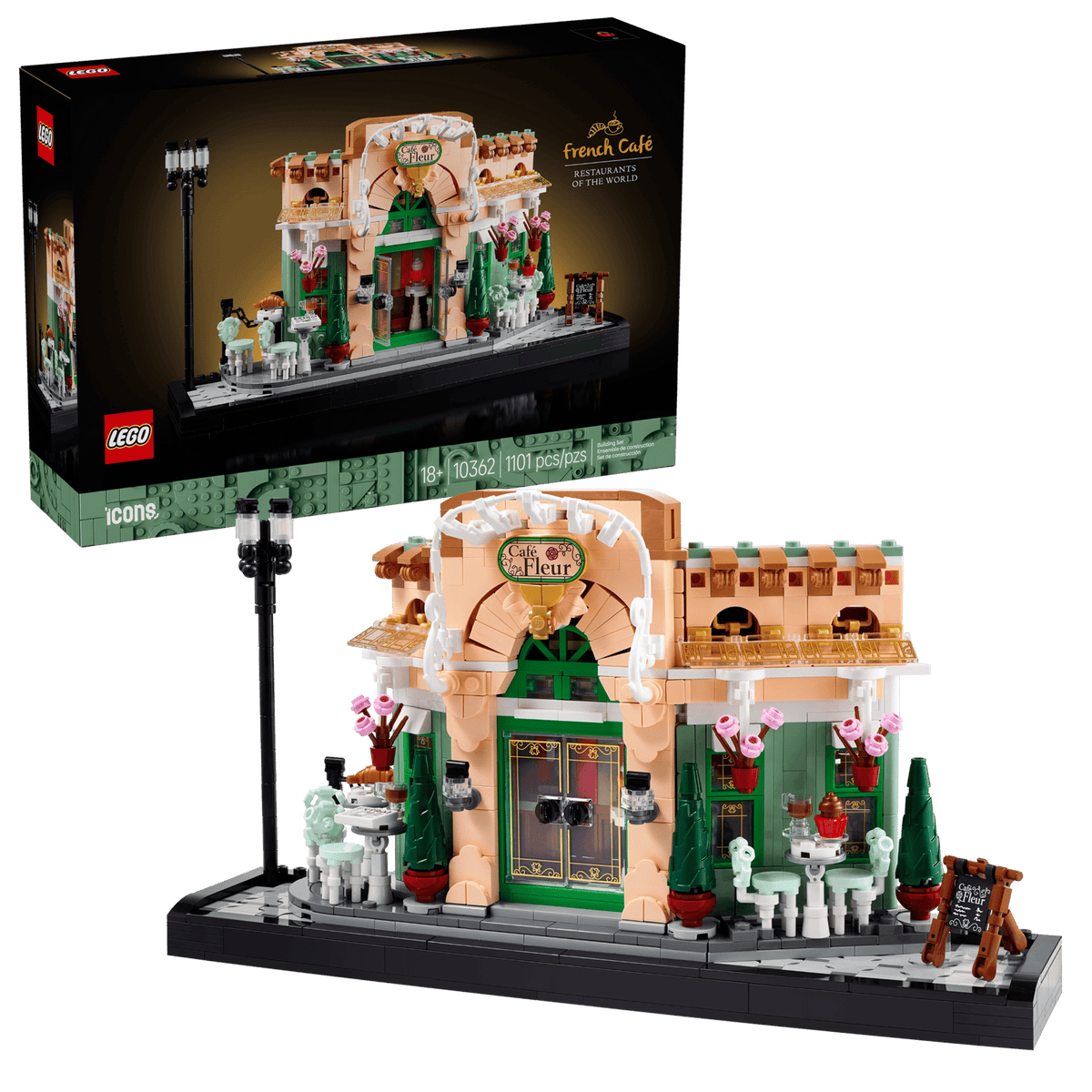 LEGO Icons Fransk café 10362, udstillingsmodel og byggesæt til voksne