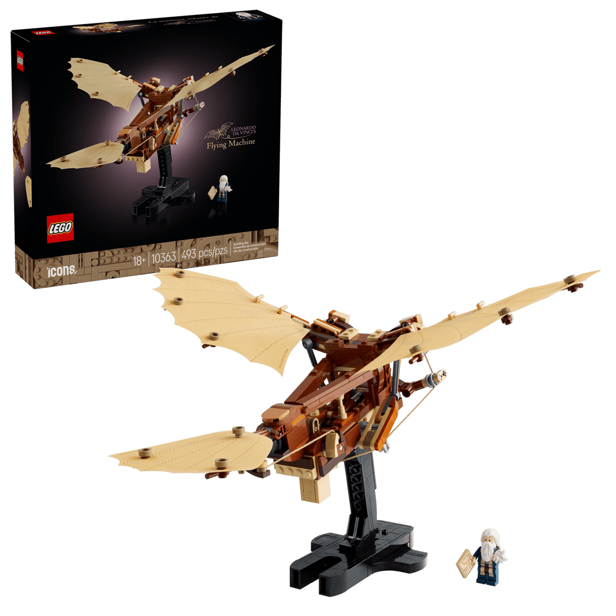 LEGO Icons Leonardo da Vincis flyvemaskine, sæt 10363