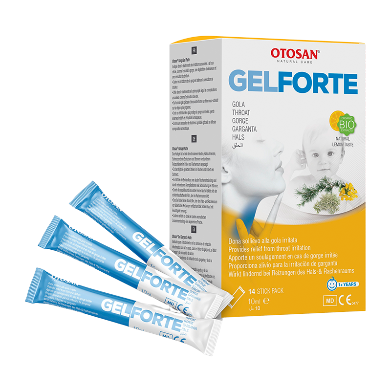 Lime Pharma Hals Gel Forte, æske med 14 sachetter à 10 ml