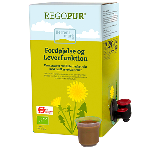 Herrens Mark Regopur fermenteret mælkebøtteekstrakt i bag-in-box på 2 liter