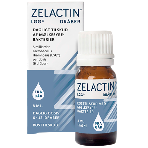 Zelactin dråber, kosttilskud med mælkesyrebakterier, 8 ml