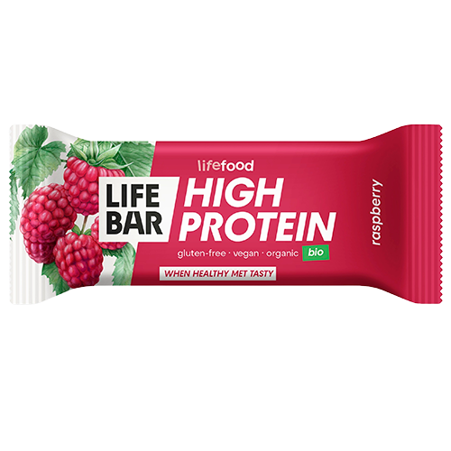 Lifefood LifeBar Raspberry proteinbar med hindbær, 40 g