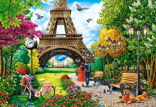 Puslespillet Spring in Paris fra Castorland med 1000 brikker