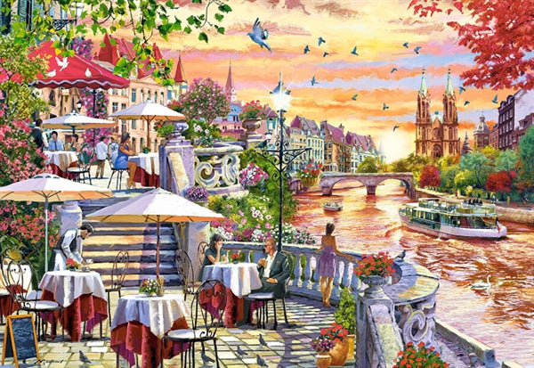 Castorland puslespil Romantic City Sunset med 1000 brikker