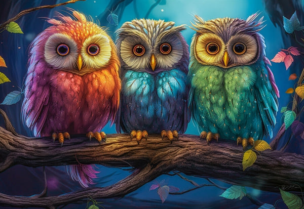 Castorland puslespil Three Little Owls med 1000 brikker