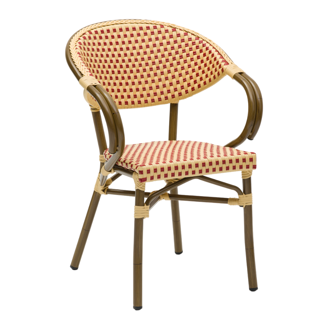 Se Paris - Caféstol m. armlæn - Flet - Rød-beige ❤ Kæmpe udvalg i Zederkof - Køb online på udsalg og tilbud lige nu ❤ Billig fragt og hurtig levering - Varenummer: Zederkof-886139 - Udsalg på Udendørs - Udendørs Stole - Cafestole udendørs - Cafestol franskflet Spar stort – op til 53% - Over 2.739 kendte brands på stort udsalg