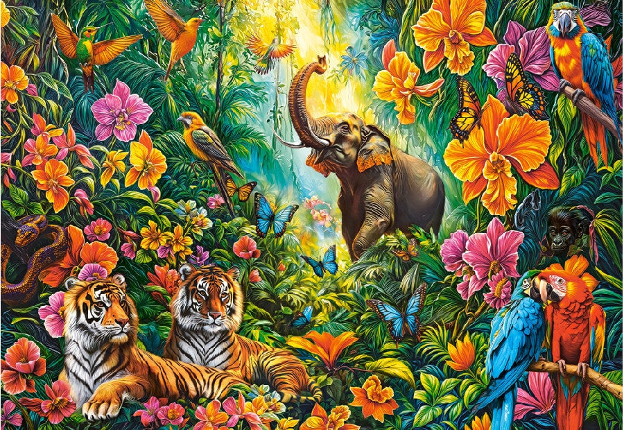 Castorland puslespil Blooming Jungle med 1000 brikker