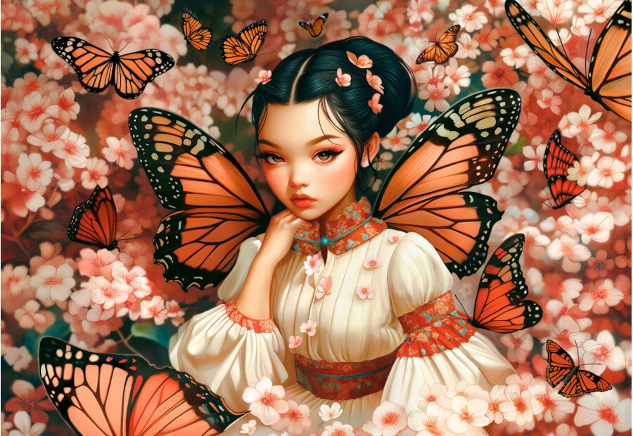 Æske til Castorland puslespil Butterfly Princess med 1000 brikker