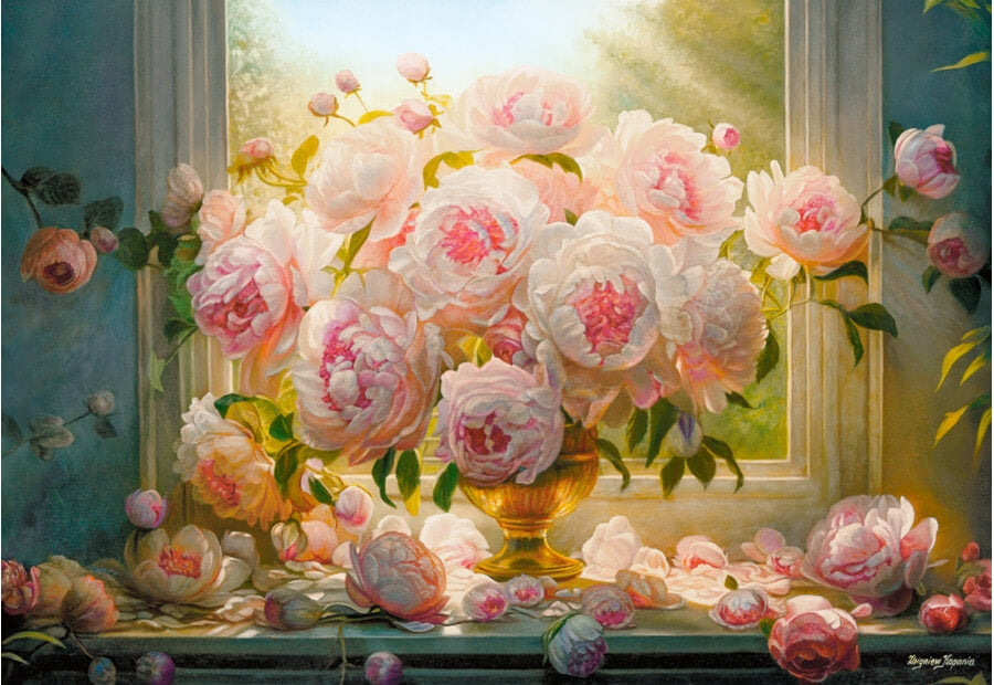 Puslespil Hot Summer Peonies fra Castorland med 1000 brikker