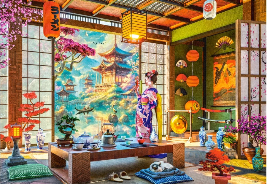Castorland puslespil Japan Tea Room med 1000 brikker