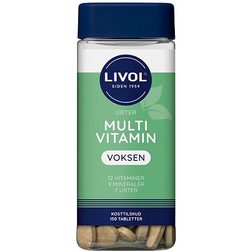 Pakke med Livol Multivitamin med urter, 150 tabletter