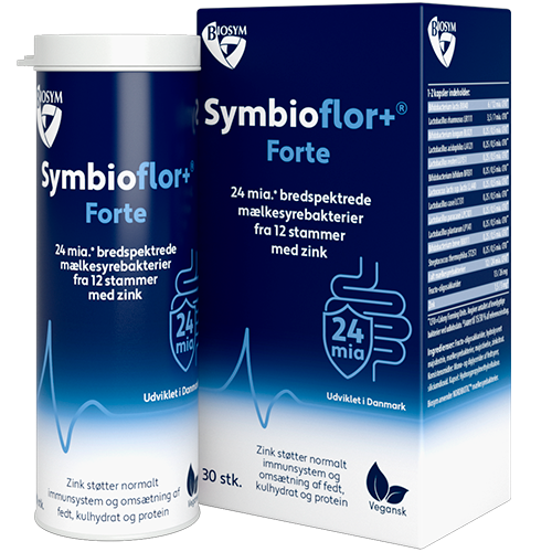 Biosym Symbioflor+ Forte, pakke med 30 kapsler