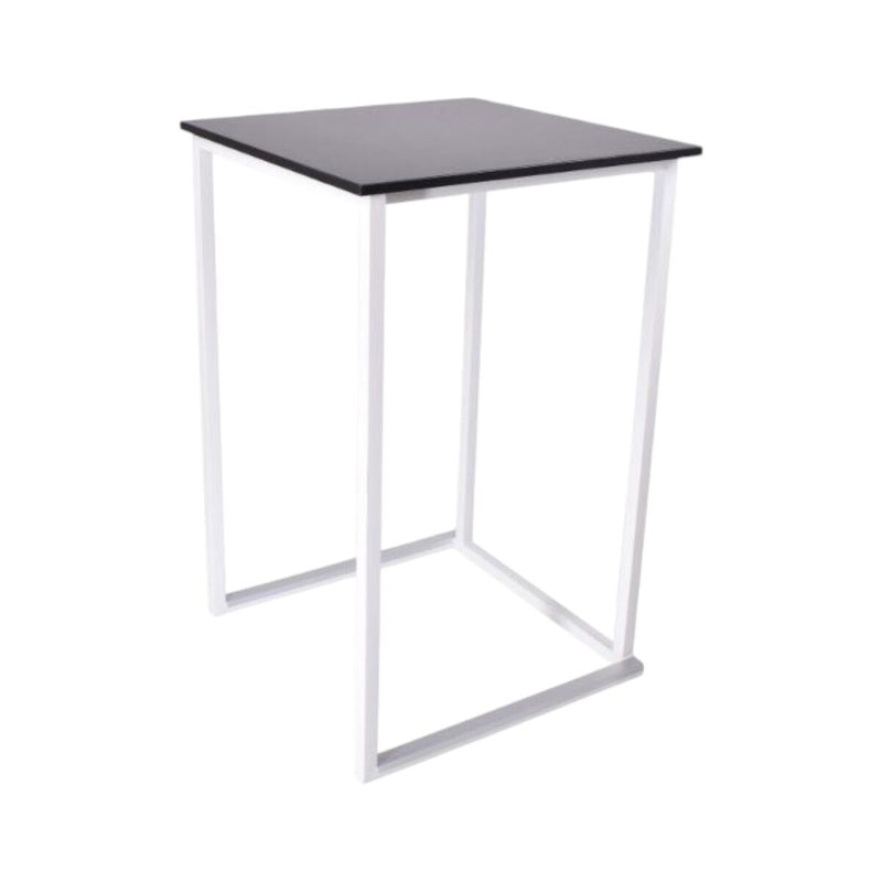 Square Ståbord 70x70cm - Hvid-sort