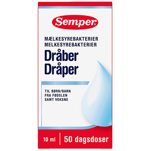 Semper dråber med mælkesyrebakterier i 10 ml pakning