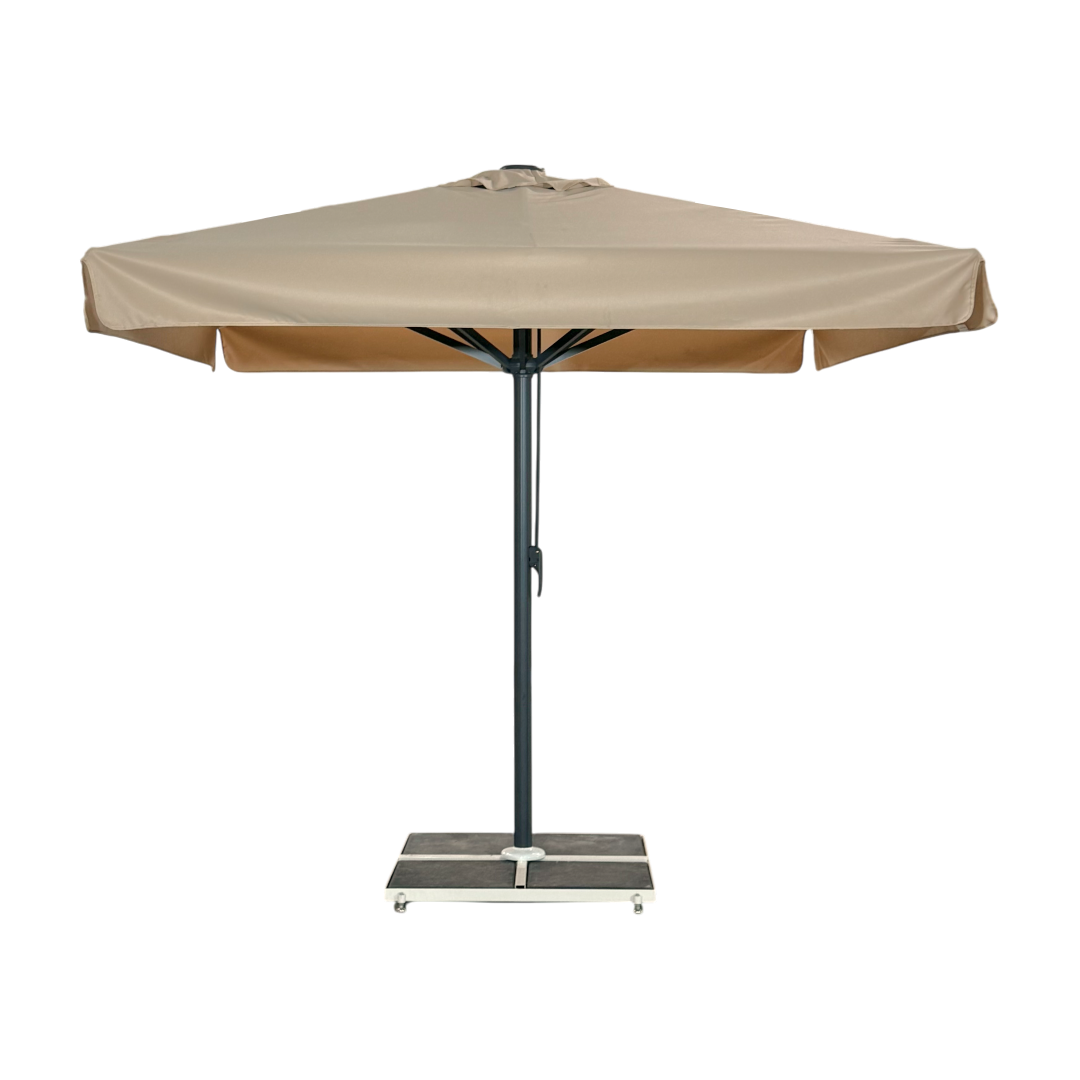 Se Kæmpeparasol 3x3m komplet m/frise - Gråt Stativ - Grå beige ❤ Kæmpe udvalg i Zederkof - Køb online på udsalg og tilbud lige nu ❤ Billig fragt og hurtig levering - Varenummer: Zederkof-1143336 - Udsalg på Udendørs - Café Parasoller - Markedsparasoller - Kæmpeparasol 3x3 Få op til 63% i rabat - Find over 1.798 brands på udsalg