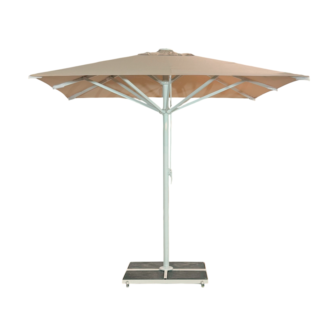 Se Kæmpeparasol 4x4m komplet u/frise - Hvidt Stativ - Hvid beige ❤ Kæmpe udvalg i Zederkof - Køb online på udsalg og tilbud lige nu ❤ Meget billig fragt og hurtig levering - Varenummer: Zederkof-1064261 - Udsalg på Udendørs - Café Parasoller - Markedsparasoller - Kæmpeparasol 4x4 Spar helt op til 73% - Udsalg på produkter fra mere end 2.739 brands