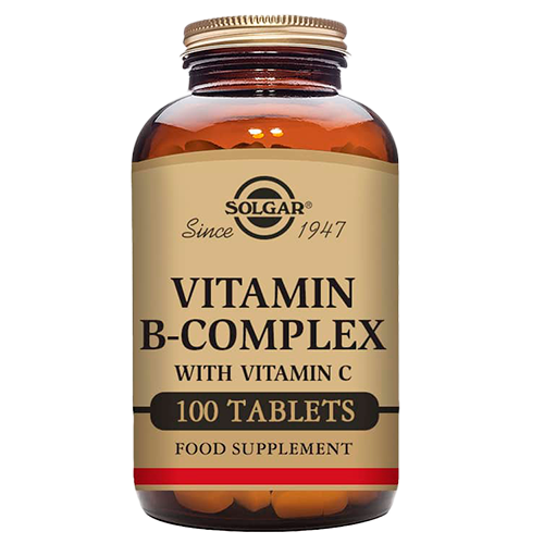 Dåse med Solgar Vitamin B-Complex+C tabletter