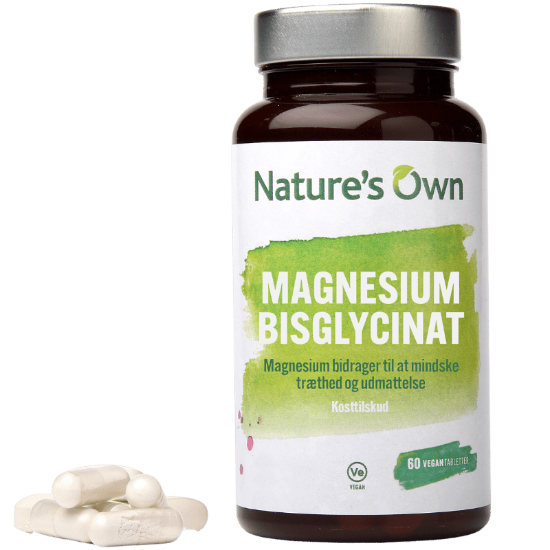 Natures Own Magnesium Bisglycinat vegansk magnesiumtilskud i 60 kapsler