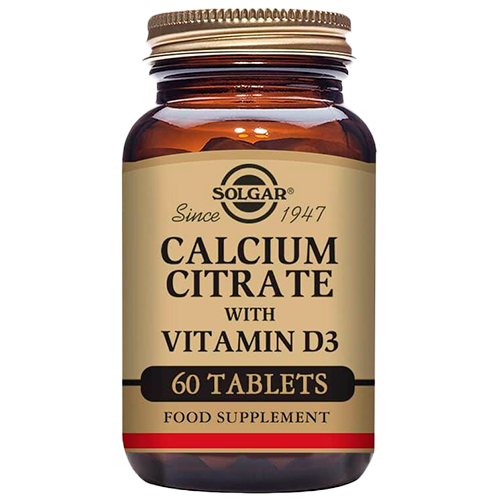 Pakke med Solgar Calcium Citrate Vitamin D3, 60 tabletter