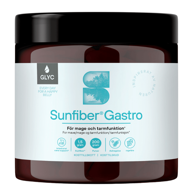 Pakning med Glyc Sunfiber Gastro kosttilskud, 200 g