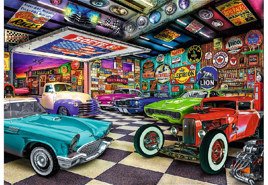 Trefl Car Collectors' Garage, puslespil med 1000 brikker